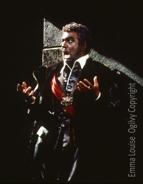 Placido Domingo performing in Otello